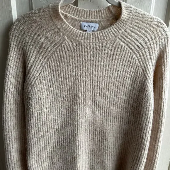 Evereve Avery Rib-Knit Sweater Oatmeal - Picture 3 of 7